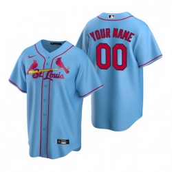 Men Women Youth Toddler All Size St. Louis St.Louis Cardinals Custom Nike Light Blue Stitched MLB Cool Base Jersey