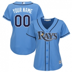Men Women Youth All Size Tampa Bay Rays Custom Cool Base Jersey Light Blue