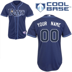 Men Women Youth All Size Tampa Tampa Bay Rays Blue Customized Cool Base Jersey 3