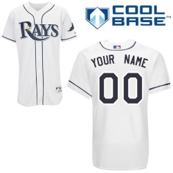 Men Women Youth All Size Tampa Tampa Bay Rays White Customized Cool Base Jersey 3