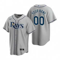 Men Women Youth Toddler All Size Tampa Bay Rays Custom Nike Gray 2020 Stitched MLB Cool Base Road Jersey