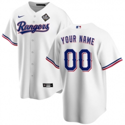 Men Texas Rangers Active Player Custom White 2023 World Series Stitched Baseball Jersey