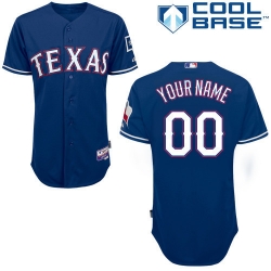 Men Women Youth All Size Texas Rangers Customized Cool Base Jersey Blue 3