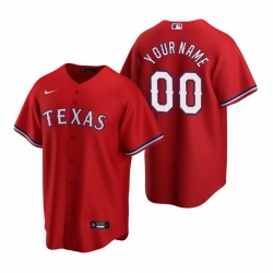 Men Women Youth Toddler All Size Texas Rangers Custom Nike Red 2020 Stitched MLB Cool Base Jersey
