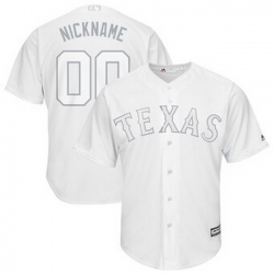 Men Women Youth Toddler All Size Texas Rangers Majestic 2019 Players Weekend Cool Base Roster Custom White Jersey