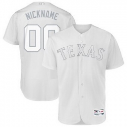 Men Women Youth Toddler All Size Texas Rangers Majestic 2019 Players Weekend Flex Base Authentic Roster Custom White Jersey