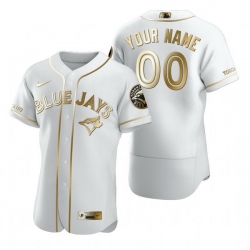 Men Women Youth Toddler All Size Toronto Blue Jays Custom Nike White Stitched MLB Flex Base Golden Edition Jersey