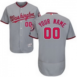 Men Women Youth All Size Washington Nationals Flex Base Authentic Collection Custom Jersey Grey