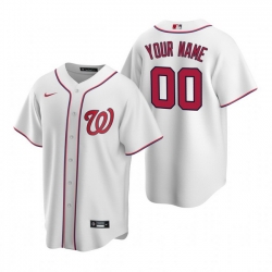 Men Women Youth Toddler All Size Washington Nationals Custom Nike White Stitched MLB Cool Base Home Jersey
