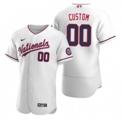 Men Women Youth Toddler All Size Washington Nationals Custom Nike White Stitched MLB Flex Base Jersey