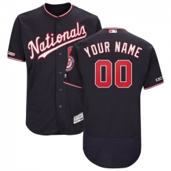 Men Women Youth Toddler All Size Washington Nationals Navy Customized 150th Patch Flexbase Jersey
