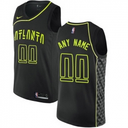 Men Women Youth Toddler All Size Nike Atlanta Hawks Customized Authentic Black NBA City Edition Jersey