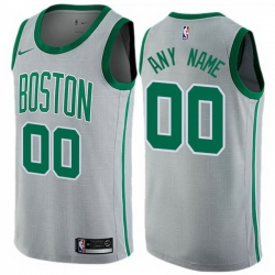 Men Women Youth Toddler All Size Nike Boston Celtics Customized Swingman Gray NBA City Edition Jersey