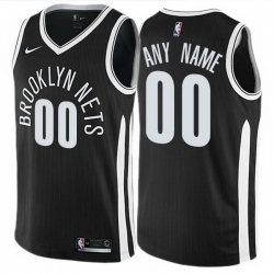 Men Women Youth Toddler All Size Nike Brooklyn Nets Customized Authentic Black NBA City Edition Jersey
