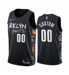 Men Women Youth Toddler Brooklyn Nets Black City Edition Custom Nike NBA Stitched Jersey