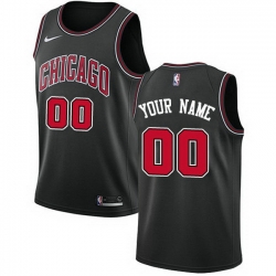 Men Women Youth Toddler All Size Nike Chicago Bulls Customized Swingman Black Statement Edition NBA Jersey