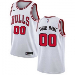 Men Women Youth Toddler All Size Nike Chicago Bulls Customized Swingman White Association NBA Jersey