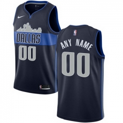 Men Women Youth Toddler All Size Nike Dallas Mavericks Customized Authentic Navy Blue NBA Statement Edition Jersey