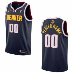 Men Denver Nuggets Active Player Custom Navy 2023 Finals Icon Edition Champions Stitched Basketball Jersey
