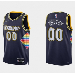 Men Women Youth Toddler Denver Nuggets Active Players Custom 2021 22 City Edition 75th Anniversary Stitched Jersey
