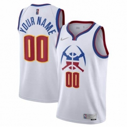 Men Women Youth Toddler Denver Nuggets White Custom Nike NBA Stitched Jersey