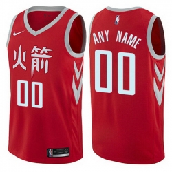 Men Women Youth Toddler All Size Nike Houston Rockets Customized Authentic Red NBA City Edition Jersey