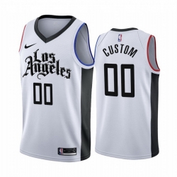 Men Women Youth Toddler All Size Los Angeles Clippers Custom 2019 20 White Los Angeles City Edition NBA Jersey