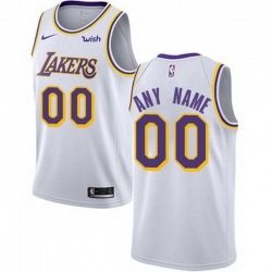 Men Women Youth Toddler All Size Los Angeles Lakers Authentic White Association Edition Nike NBA Customized Jersey