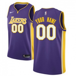 Men Women Youth Toddler All Size Nike Los Angeles Lakers Customized Authentic Purple NBA Statement Edition Jersey