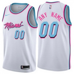 Men Women Youth Toddler All Size Nike Miami Heat White NBA Swingman City Edition Custom Jersey