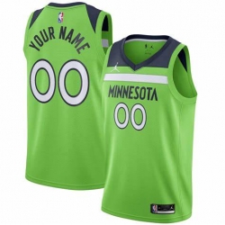 Men Women Youth Toddler Minnesota Timberwolves Green Custom Nike NBA Stitched Jersey