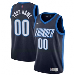 Men Women Youth Toddler All Size Oklahoma City Thunder Nike Navy Blue Swingman Custom Icon Edition Jersey