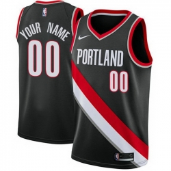 Men Women Youth Toddler All Size Nike Portland Trail Portland Blazers Customized Swingman Black Road NBA Icon Edition Jersey