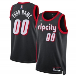 Men Women Youth Toddler Portland Trail Portland Blazers Active Player Custom 2021 22 Black City Edition 75th Anniversary Stitched Basketball Jersey