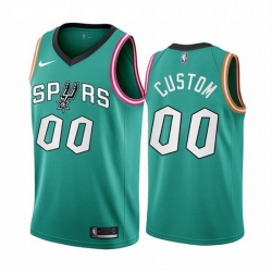 Men San Antonio Spurs Active Player Custom 2022 23 Teal City Edition Stitched Jersey