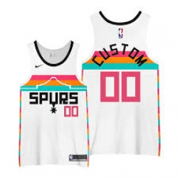 Men Women Youth San Antonio Spurs 2021 White City Edition Custom jersey