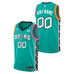 Men Women Youth San Antonio Spurs Active Player Custom Teal 2022 City Edition Swingman Stitched Jersey