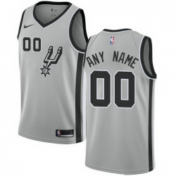 Men Women Youth Toddler All Size Nike San Antonio Spurs Customized Swingman Silver Alternate NBA Statement Edition Jersey