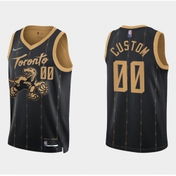 Men Women Youth Toddler Toronto Raptors Active Player Custom 2021 22 City Edition Black 75th Anniversary Swingman Stitched Basketball Jersey