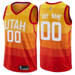 Men Women Youth Toddler Nike Utah Jazz City Edition Orange Swingman Custom Jersey