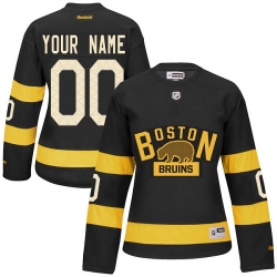 Men Women Youth Toddler Black Jersey - Customized Reebok Boston Bruins Winter Classic  II