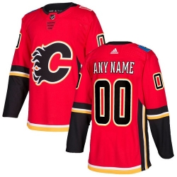 Men Women Youth Toddler Red Jersey - Customized Adidas Calgary Flames Home