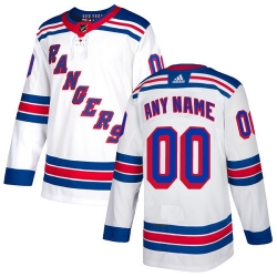 Men Women Youth Toddler White Jersey - Customized Adidas New York Rangers Away