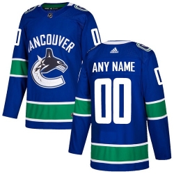 Men Women Youth Toddler Blue Jersey - Customized Adidas Vancouver Canucks Home