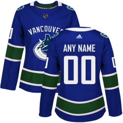 Men Women Youth Toddler Blue Jersey - Customized Adidas Vancouver Canucks Home  II
