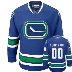 Men Women Youth Toddler Youth Royal Blue Jersey - Customized Reebok Vancouver Canucks New Third