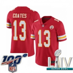 2020 Super Bowl LIV Men Kansas City Chiefs #13 Sammie Coates Red Team Color Vapor Untouchable Limited Player Football Jersey