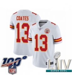 2020 Super Bowl LIV Men Kansas City Chiefs #13 Sammie Coates White Vapor Untouchable Limited Player Football Jersey