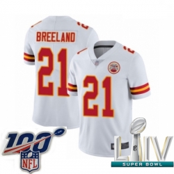 2020 Super Bowl LIV Men Kansas City Chiefs #21 Bashaud Breeland White Vapor Untouchable Limited Player Football Jersey