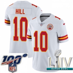 2020 Super Bowl LIV Men Nike Kansas City Chiefs #10 Tyreek Hill White Vapor Untouchable Limited Player NFL Jersey